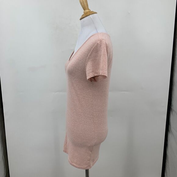 Marine Layer V Neck Tee Womens XS Extra Small Bellini Short Sleeve Lightweight - Picture 4 of 10